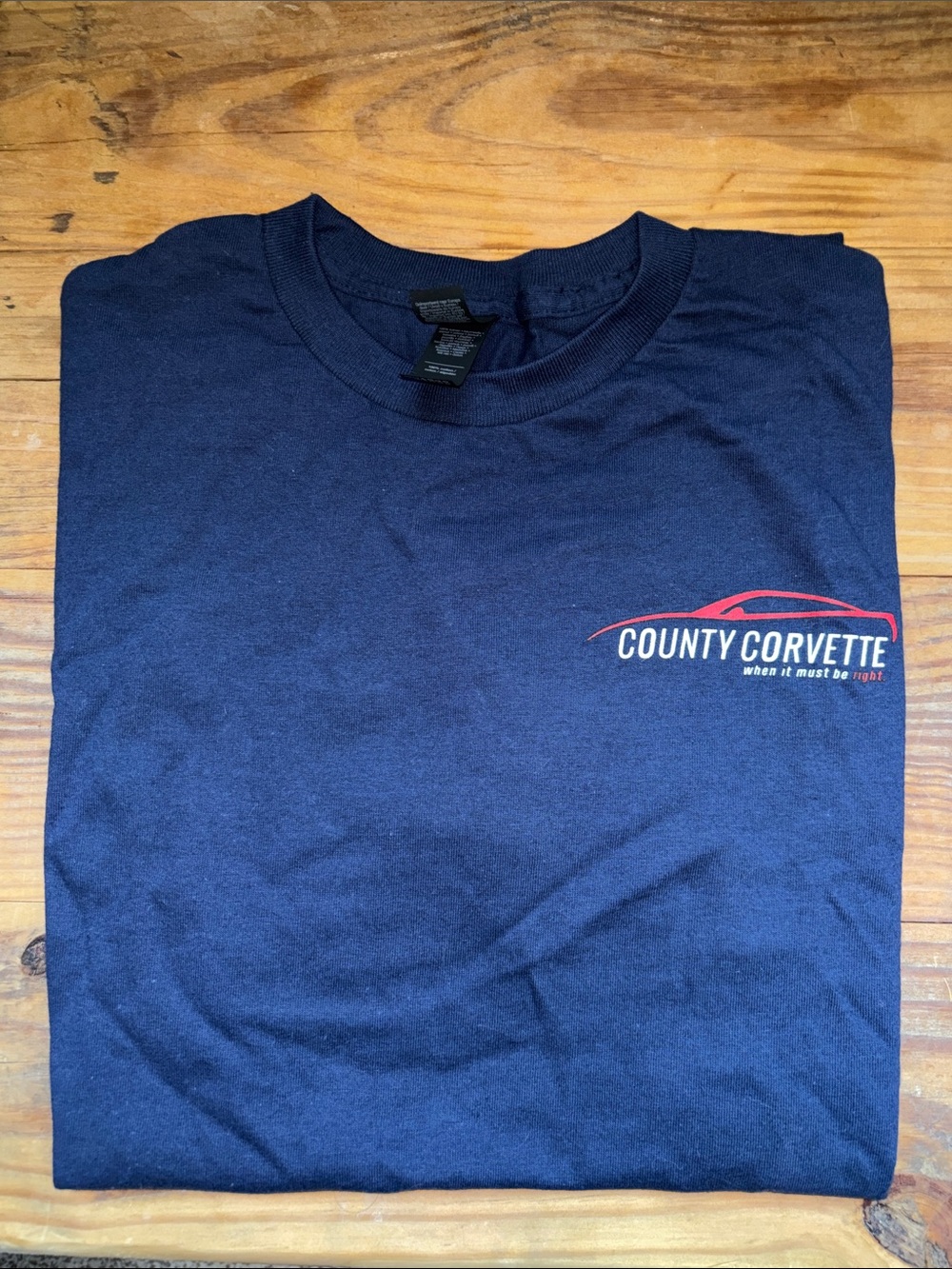 County Corvette Navy Blue Men’s M Tee Shirt, NWOT